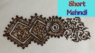 Easy short mehndi design || Party mehndi || design for front/back hand screenshot 4