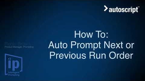 WinPlus-IP How To: Auto Prompt Next or Previous Run Order