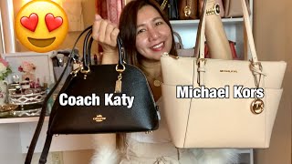 MICHAEL KORS JET SET TRAVEL / COACH KATY SATCHEL / REVIEW /  NEW BAG COLLECTION 2021