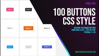 Creating 100 Unique Buttons Using HTML & CSS | Step by Step Tutorial 1 10