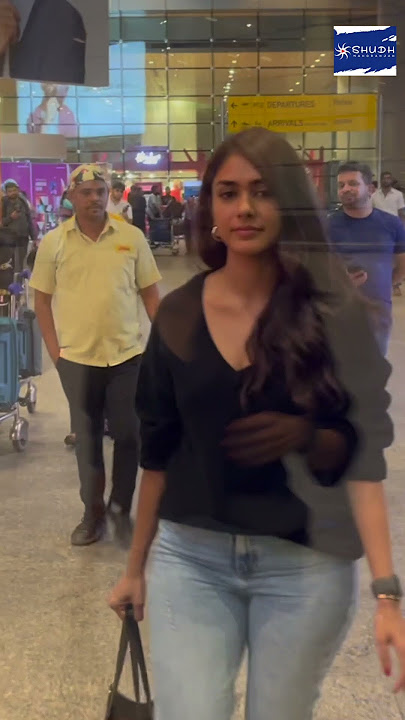 Mrunal Thakur brings luxury to the airport with a INR 2 lakh LV bag