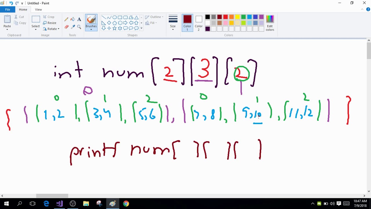 C Programming! (15) Multi Dimensional Array. - YouTube