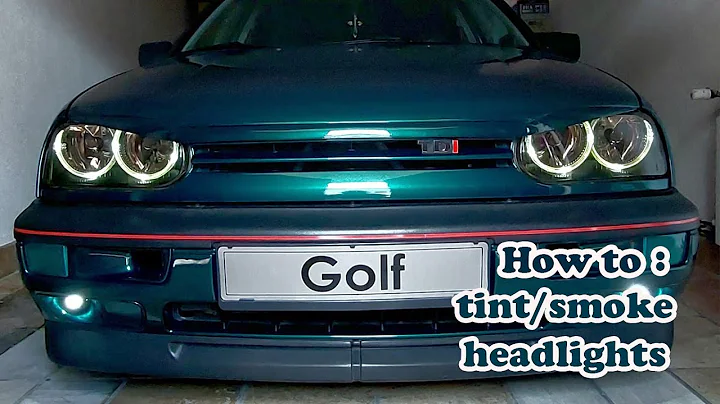 Volkswagen Golf 3 / How to Tint / Smoke Headlights using vinyl overlays