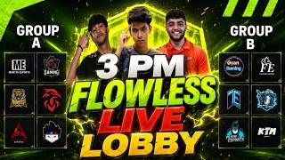 🏆 T1 LOBBY LIVE 🔴 FLOWLESS PAID SCRIMS | BEST FF MAX TEAMS IN ACTION ⚡