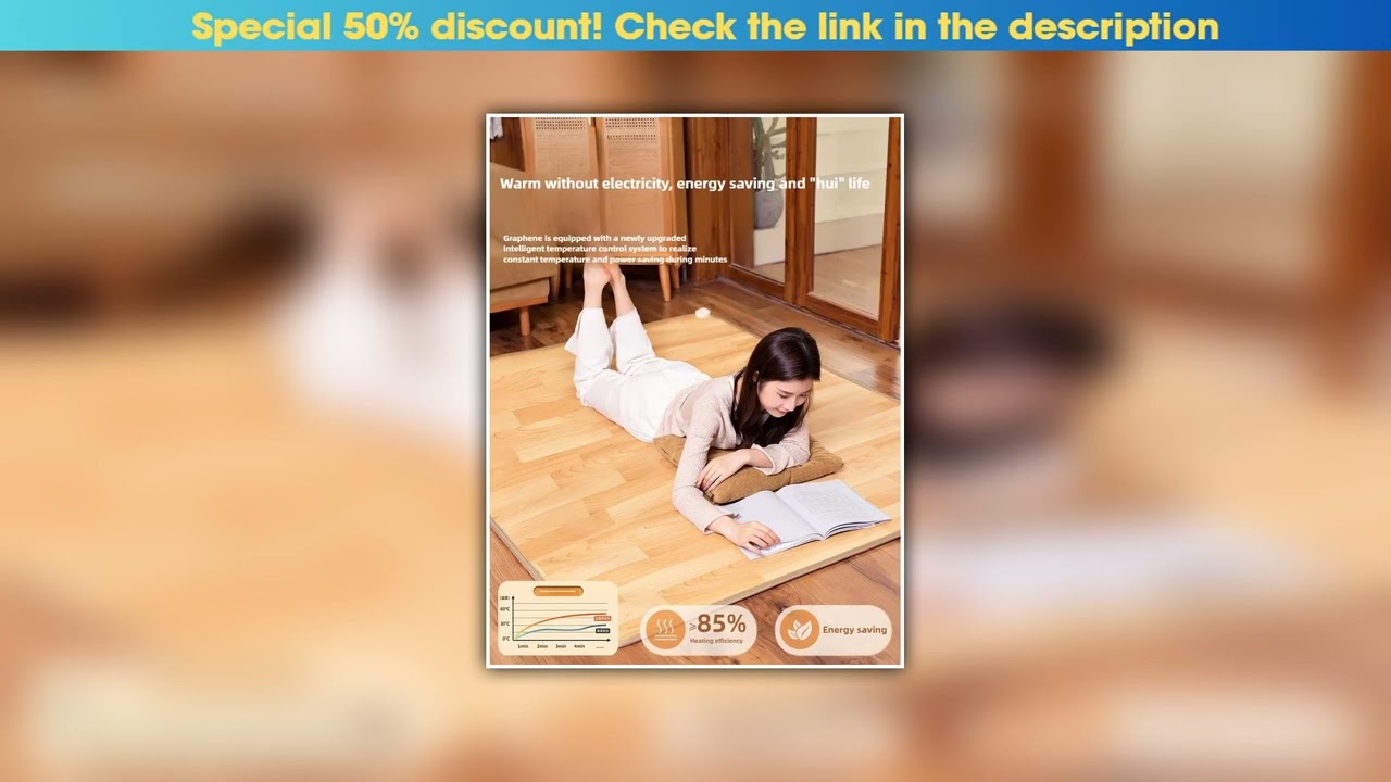 Flash Sale Graphene carbon crystal floor heating mat heating electric carpet living room home••••••