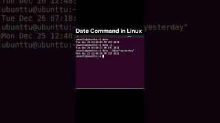 date command in Linux #linux #commands #shorts