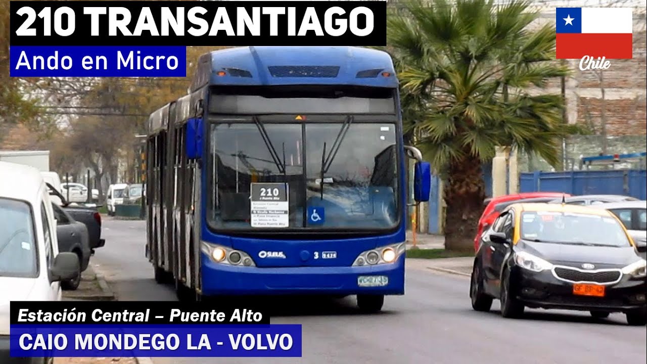 Автобусный рейс 210 TRANSANTIAGO, автобус CAIO MONDEGO LA VOLVO B9 WC2735