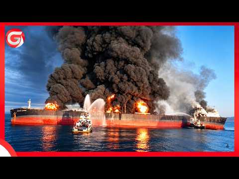 OIL TANKER HITS MINE IN HORMUZ AND CATCHES FIRE - IRANIAN MILITARY WARNS AGAINST UNAUTHORIZED ROU...