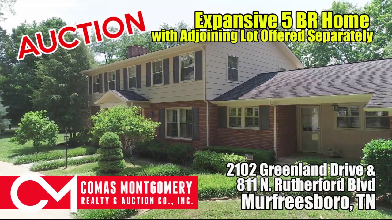 Auction 8/8/19 Expansive 5 BR Home Near MTSU For Sale Adjoining Lot