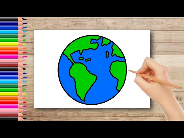 How To Draw Earth | Earth Drawing Easily - Youtube