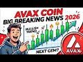 AVAX Avalanche Coin Price Prediction 2026| Future of AVAXAvalanche Elliott Wave Technical Analysis