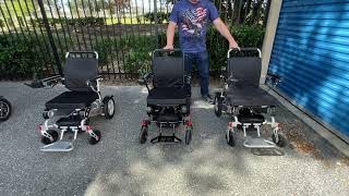 Comparison: Electra7, Falcon, Eagle, Phoenix and Evolution Wheelchairs