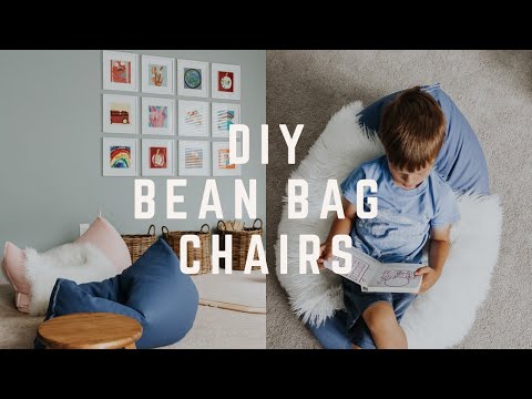 How to Make a Bean Bag Chair at Home Easy - Kids Room or Playroom Ideas On a Budget