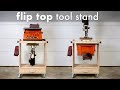 How To Build A DIY Flip Top Tool Stand Workstation // Woodworking Shop Project