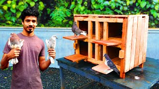 How To Make Pigeon Cage At Home | Easy Way To Make Pigeon House Using Wood