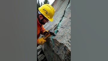 Techniques and skills for splitting rocks easily #shorts