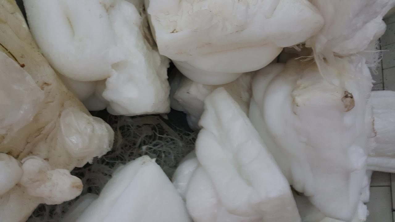 Shredder machine plastic lump