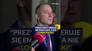 Tomczyk: prezydent kieruje się emocjami, a nie losem Polski #polityka #polska #shorts