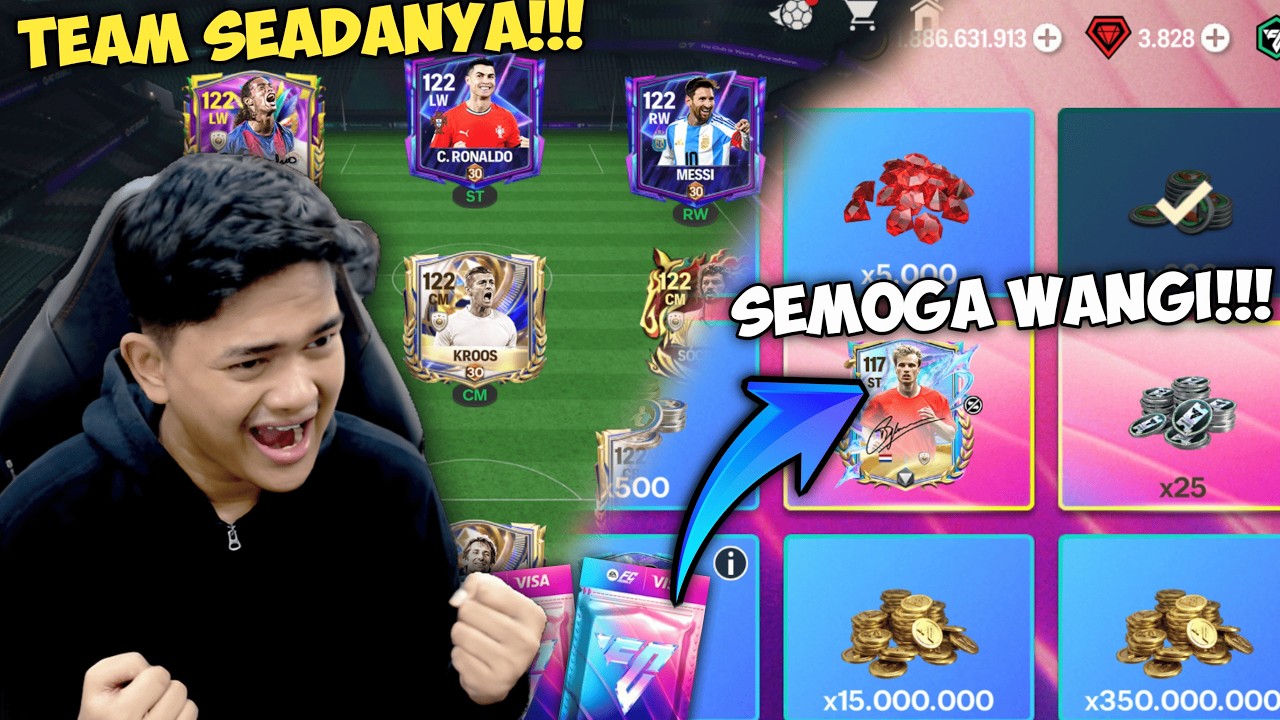 MAKKKK COBA GACHA BERGKAMP & PUSH RANK PAKE TEAM SEADANYA KE BINTANG 50! - EA FC MOBILE