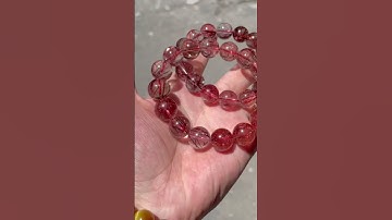 Cặp đôi vòng thạch anh tóc đỏ ánh titan trong vắt 13-14mm