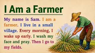 English👍 Learning Through Stories 🌟 I am a farmer || Very Helpful Story For begginers. 