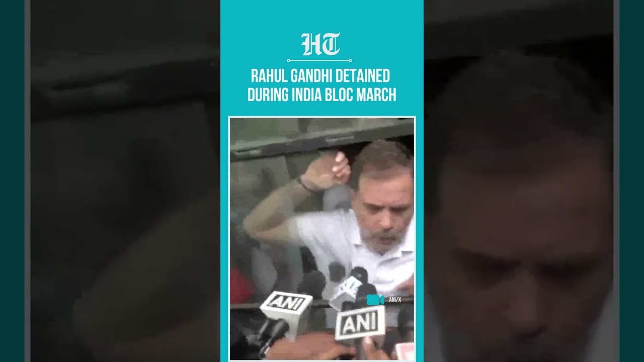 Rahul Gandhi Among INDIA Bloc MPs Detained by Delhi Police During EC Protest March | 