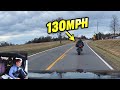 130 MPH Motorcycle Police Chase Ends in Crash | Suzuki TL1000R