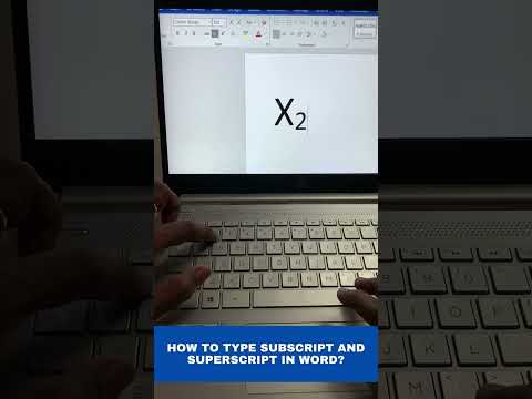 how to type subscript and superscript in word? - YouTube