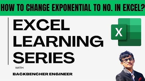 How to Change from Exponential to Number format in Excel | Convert Scientific Notation to Numbers
