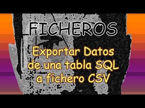 Video: ¿Cómo exporta los resultados de la consulta SQL a CSV?