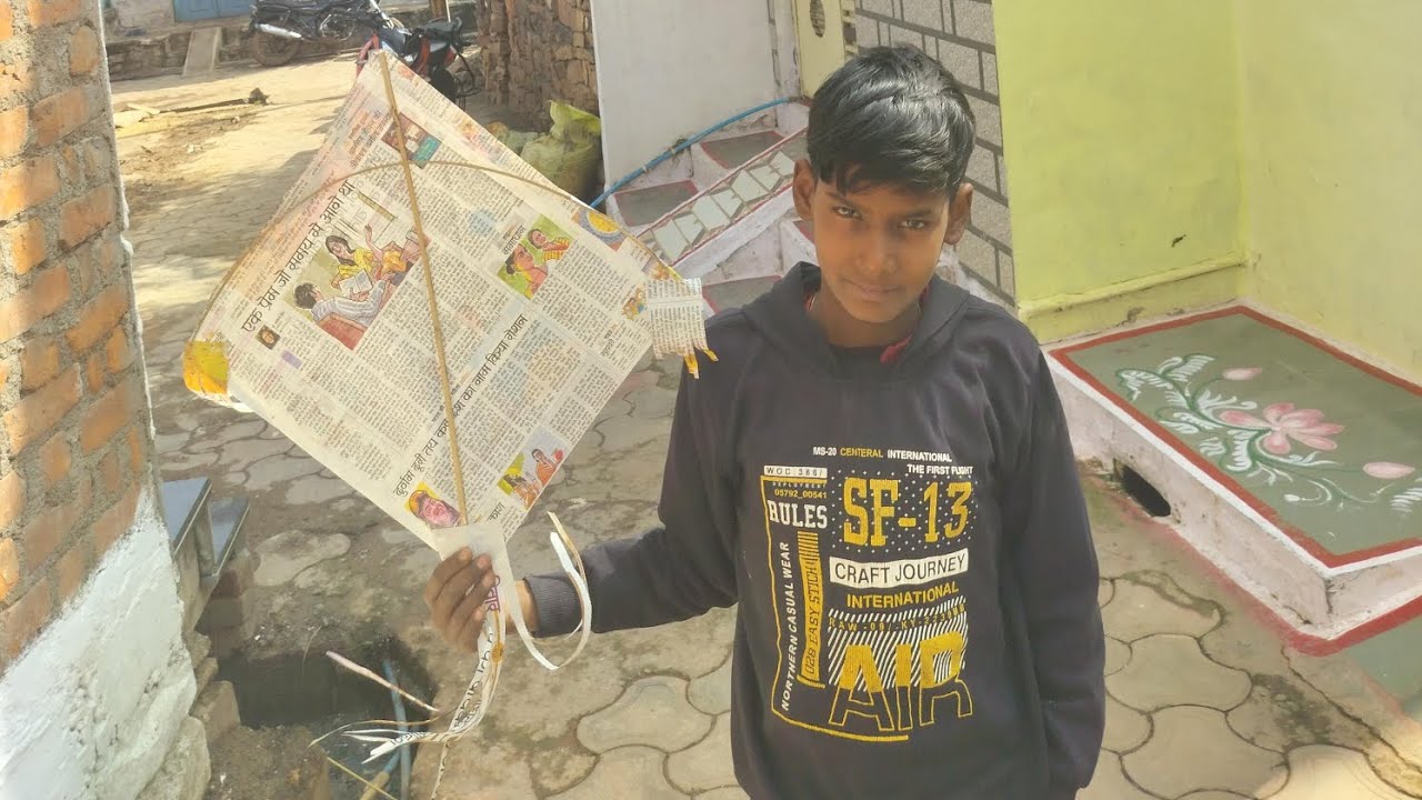 How to make a unique kite of newspaper 🪽🪽