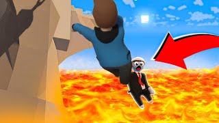 ПЛАСТИЛИНОВЫЕ МАЙНКРАФТЕРЫ УПАЛИ СО СКАЛЫ! HUMAN FALL FLAT ГОРА!