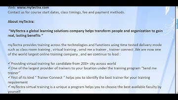 JavaScript Training in Bangalore at myTectra