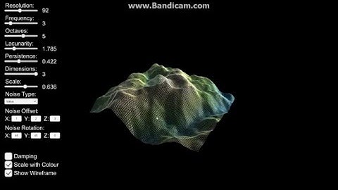 3D Mesh and Terrain Generation using Perlin Noise