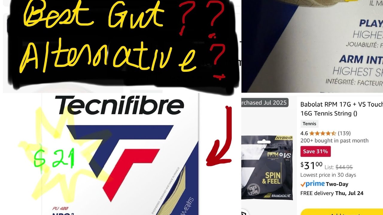 Stringing an Ezone 100L with the BEST natural gut ALTERNATIVE and pricing