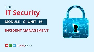GEEKY BANKER IIBF CERTIFICATION IT SECURITY MODULE  C UNIT 16