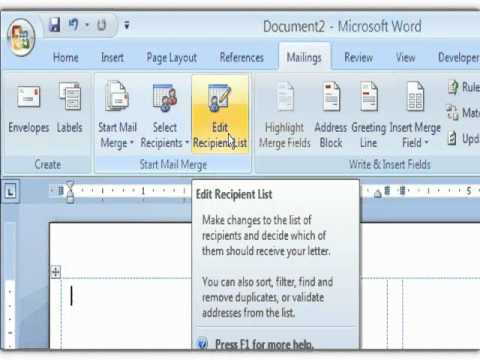 youtube how to print address labels from excel