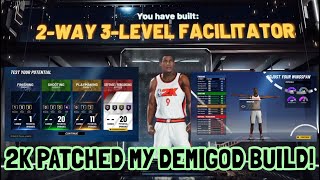 DEMIGOD 2-WAY 3-LEVEL FACILITATOR BUILD NBA 2K21! BEST ALL AROUND POINT GUARD BUILD 2K21! PATCHED?!!