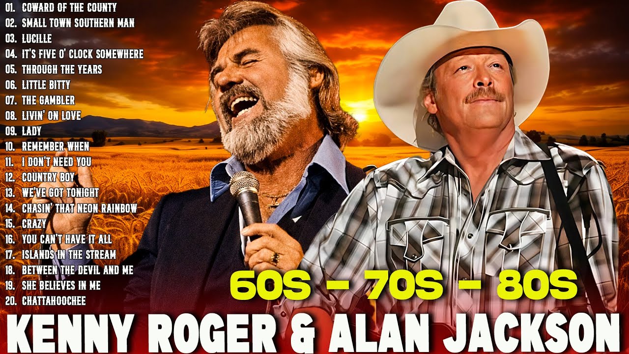 Kenny Rogers, Alan Jackson Greatest Hits Full Album 🎶Old Country Songs From The 70's And 80's 