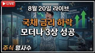 [8월 20일 라이브] 국채 금리 하락. 위험자산들 대급등!! 모더나 3상 성공까지 SK하이닉스 주주환원!