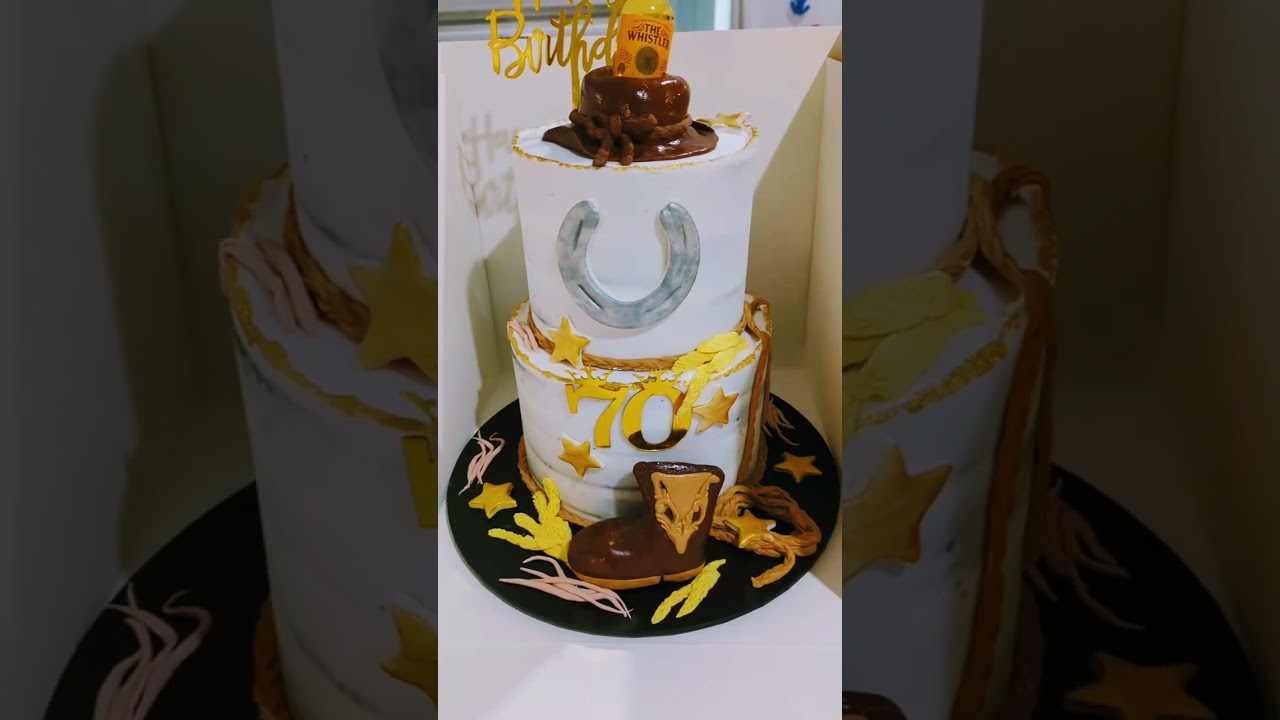 Rustic style cowboy cake