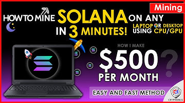 Easily Mine Solana On Any Computer or Laptop | How To Mine Solana | SOL