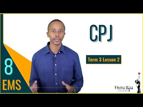 Gr 8 EMS | Term 3 Lesson 2 | CPJ