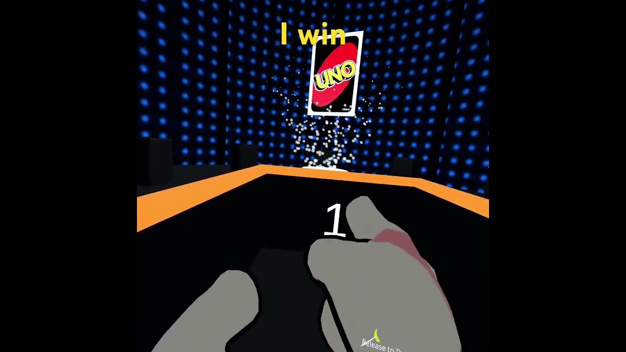 I won in better UNO in VRchat