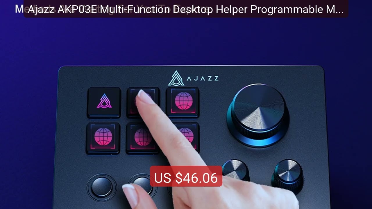 Ajazz AKP03E Multi-Function Desktop Helper Programmable Macro Keyb