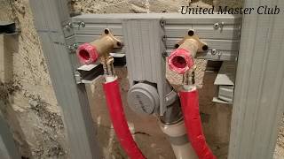 видео: как закрепить водорозетки на гипсокартоне. Планка, вилка и хомут. картинка: как закрепить водорозетки на гипсокартоне. Планка, вилка и хомут.