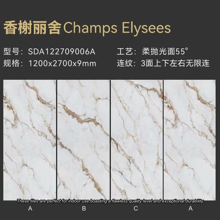 1200x2700mm Indoor Porcelain Tiles High Stain Resistance for Easy Maintenance Flooring