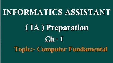 Computer Fundamentals Study Notes Part 1