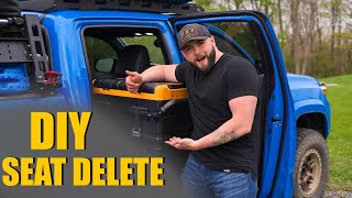 I Removed My Tacoma Back Seat! (DIY Seat Delete)