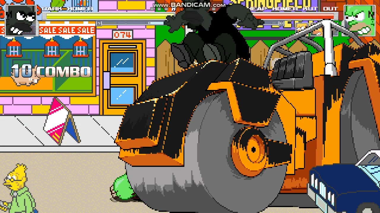 Mugen #488 Dark Homer vs Cheap Homer, Cheap HKO, Cheap.Sym.Homer ,Cheap Evil H.Simpson